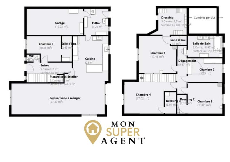 Maison - 190 m² - 7 pièces