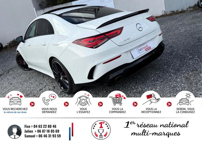 Mercedes Cla 35 Amg 306cv 4matic 7g-Dct *39.000km*Moteur à chaîne*Entretien jour chez Mercedes*Ct Ok*Pack Performance*Sièges Performance chauffants*Virtual Cockpit*Chargeur induction*Échappement Sport+ clapets*Toit ouvrant*Amg Dynamics*