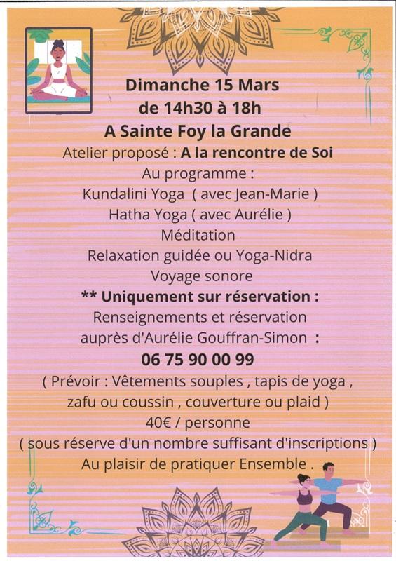 Atelier Yoga : à la rencontre de soi
