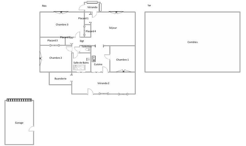 Maison - 85 m² - 6 pièces