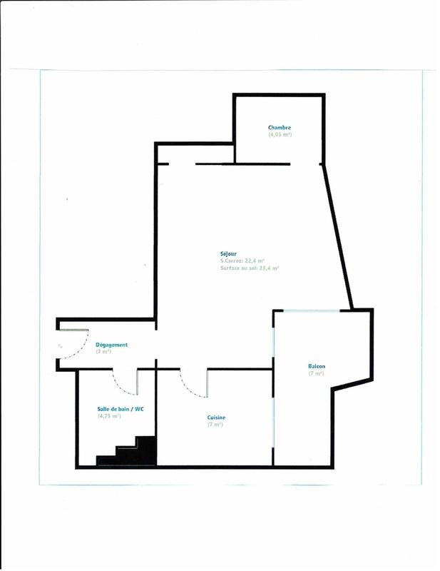 Appartement - 39 m² - 1 pièce