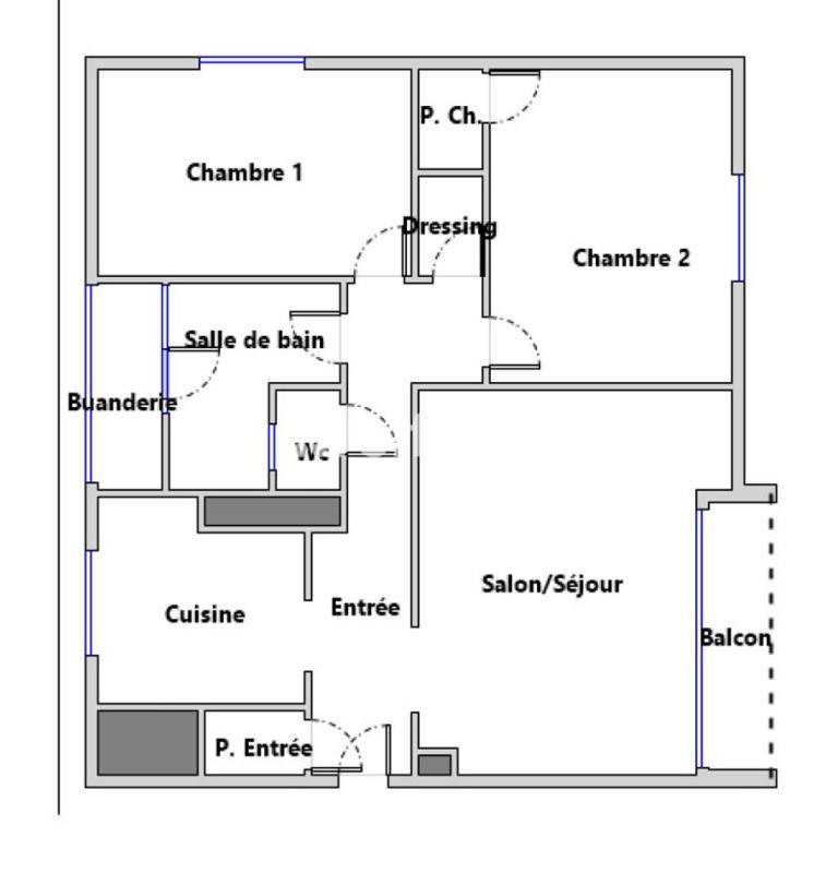 Appartement - 65 m² - 3 pièces