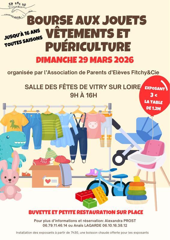 Bourse aux jouets, vêtements et puériculture