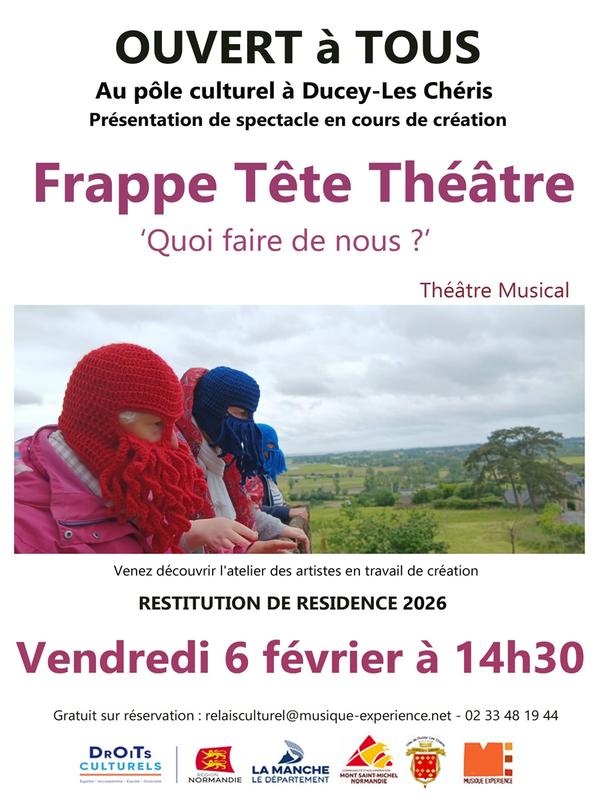 Théâtre musical "Quoi faire de nous ?" Cie Frappe-Tête Théâtre
