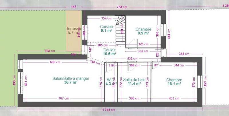 Maison - 130 m² - 6 pièces