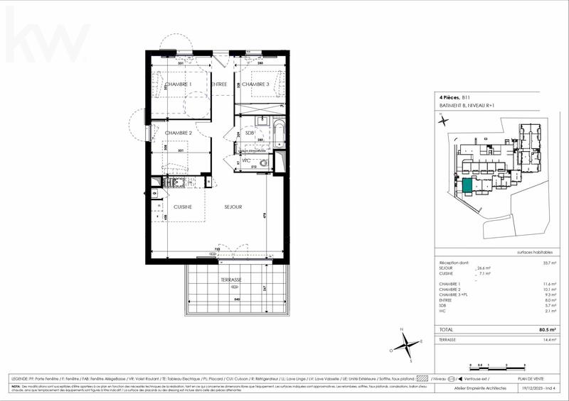 Appartement - 81 m² - 4 pièces
