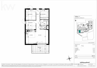 Appartement - 81 m² - 4 pièces