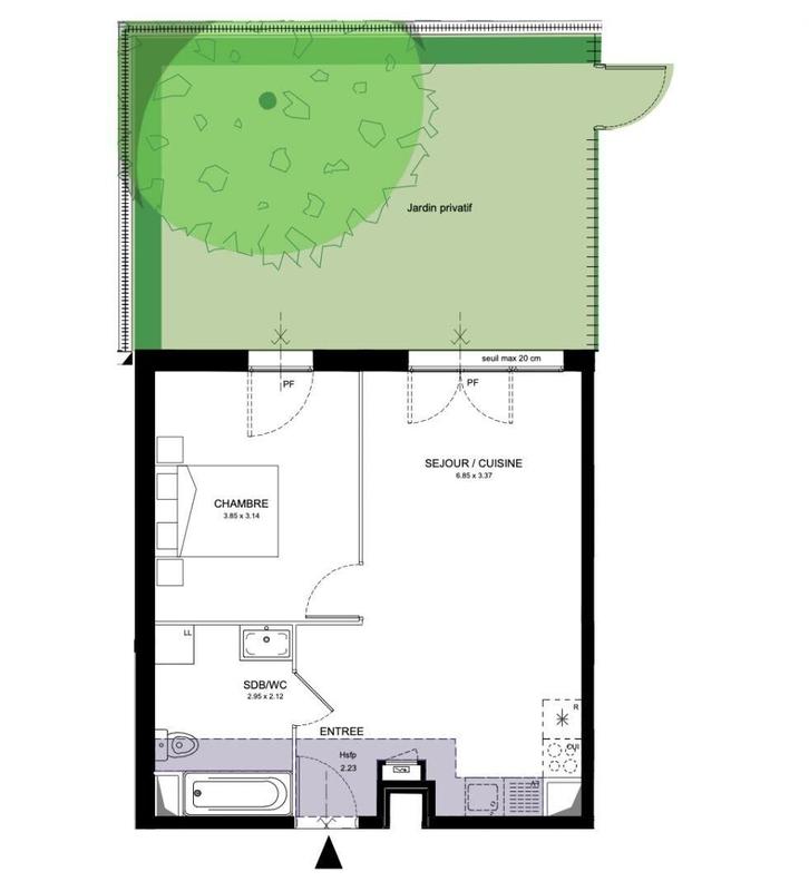 Appartement - 43 m² - 2 pièces