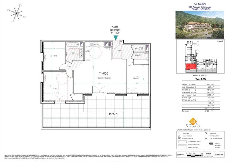 Appartement - 90 m² - 4 pièces