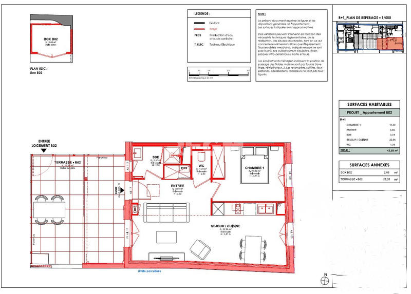 Appartement - 36 m² - 2 pièces