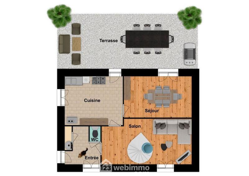 Maison - 93 m² - 4 pièces