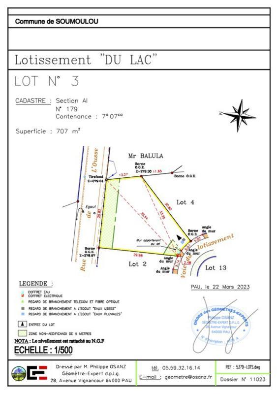 Terrain constructible - 545 m²
