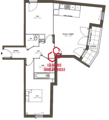 Appartement - 67 m² - 3 pièces