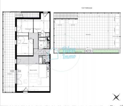 Appartement - 90 m² - 4 pièces