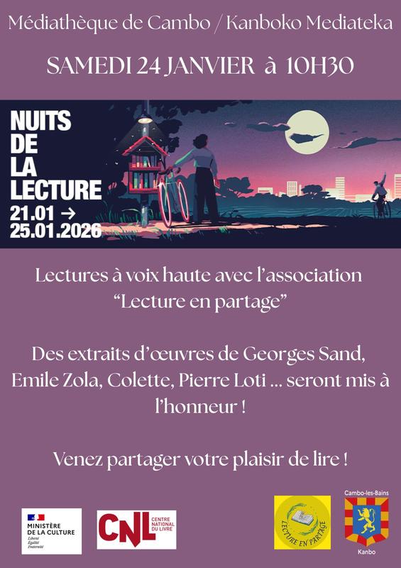 Lectures à voix haute avec l'association Lecture en partage