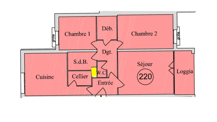 Appartement - 76 m² - 3 pièces
