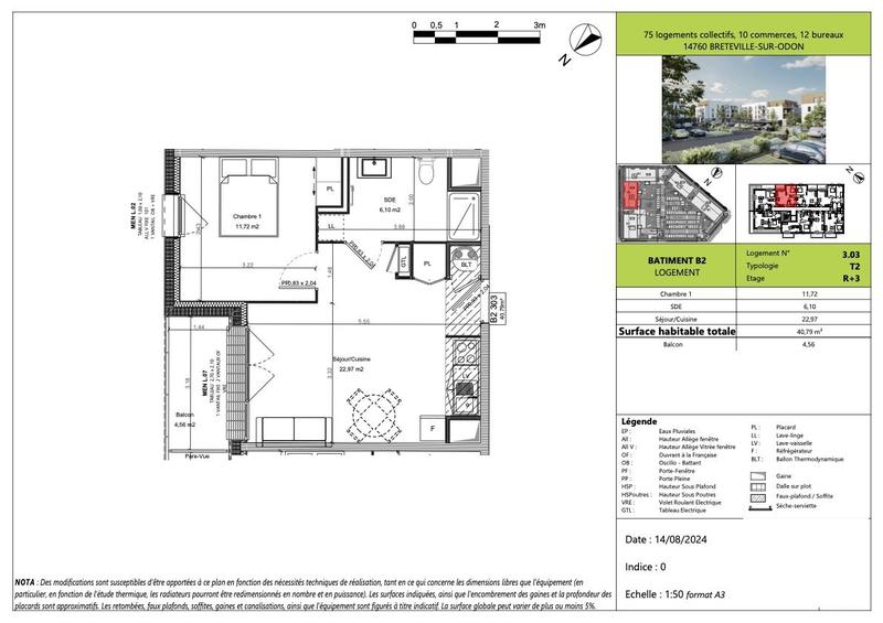 Appartement - 41 m² - 2 pièces