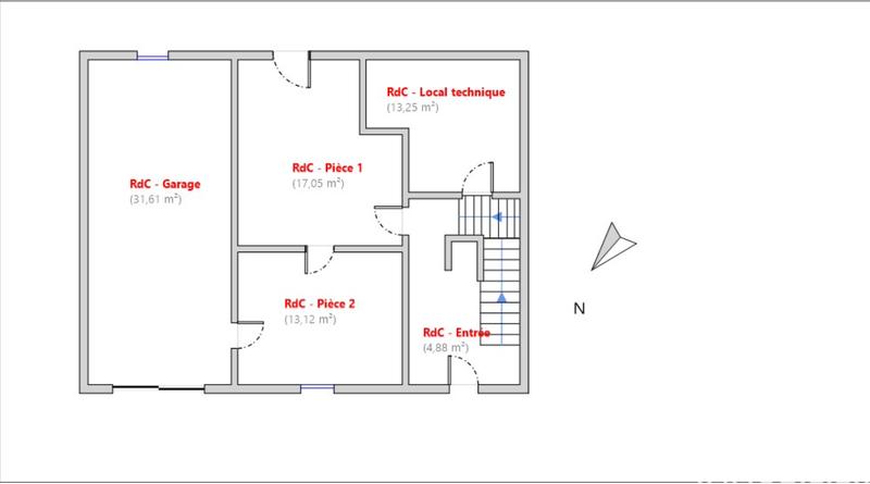 Maison de ville - 91 m² - 5 pièces