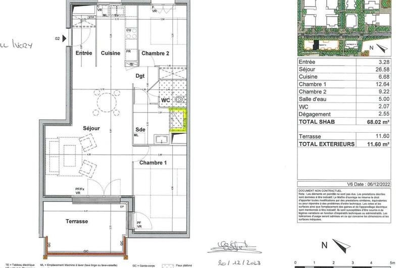 Appartement - 70 m² - 3 pièces