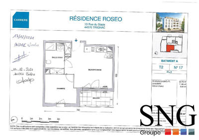 Appartement - 40 m² - 2 pièces