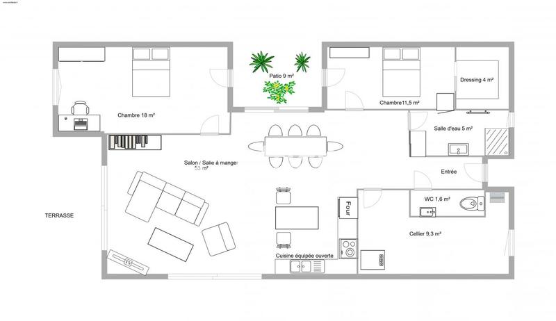 Pavillon - 102 m² - 3 pièces