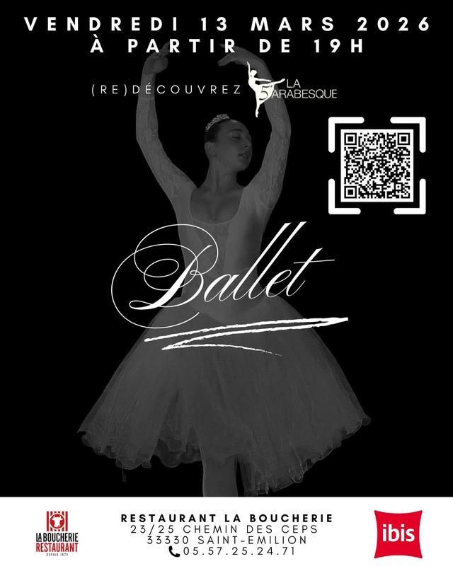 Diner spectacle de danse ballet au Restaurant la Boucherie