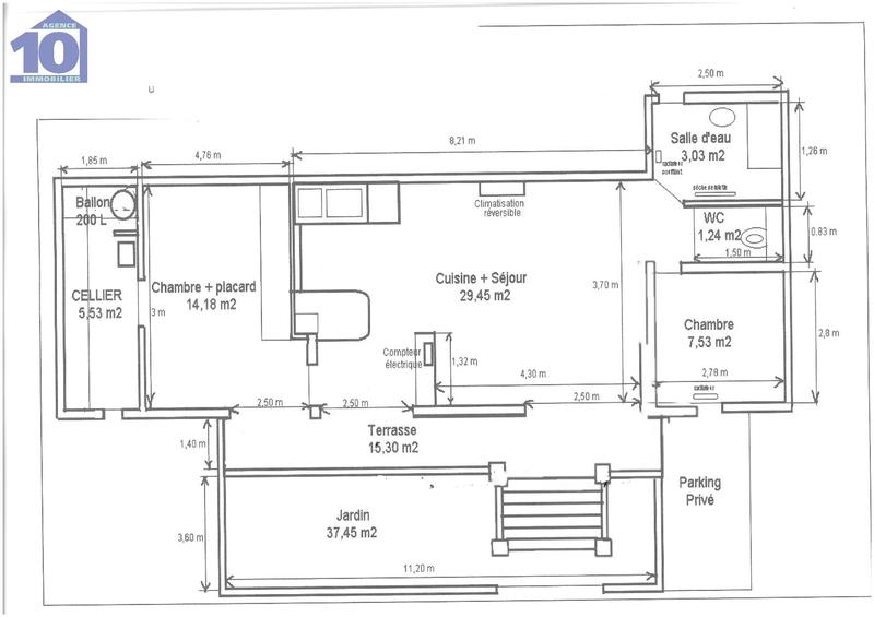 Appartement - 61 m² - 3 pièces