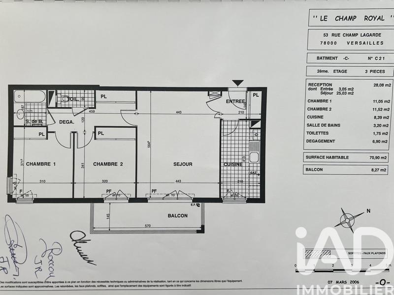 Appartement - 71 m² - 3 pièces