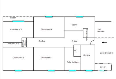 Appartement - 88 m² - 5 pièces