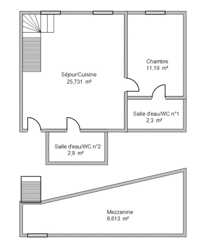 Appartement - 51 m² - 3 pièces
