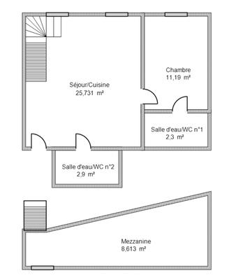 Appartement - 51 m² - 3 pièces