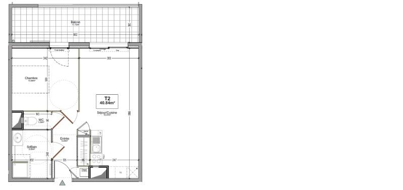 Appartement - 40 m² - 2 pièces