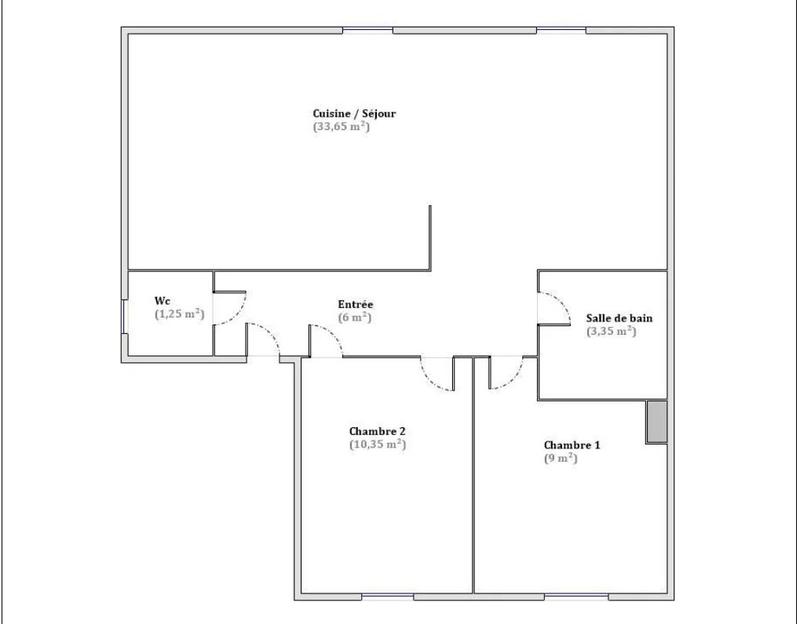 Appartement - 63 m² - 3 pièces