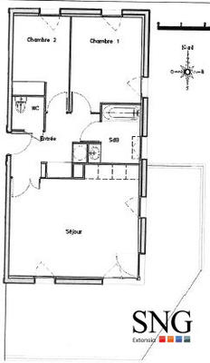 Appartement - 61 m² - 3 pièces