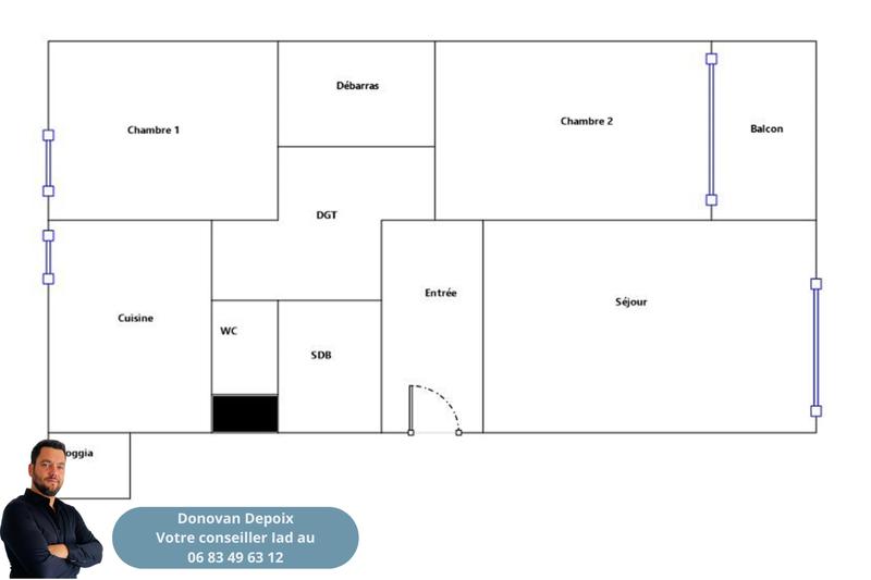 Appartement - 66 m² - 3 pièces