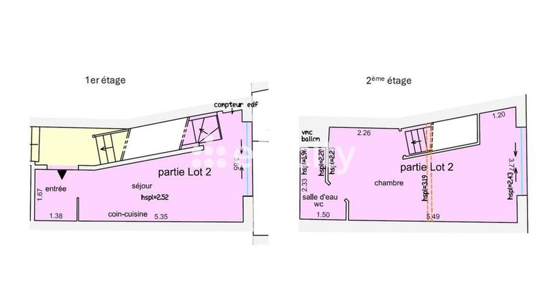 Appartement - 33 m² - 2 pièces