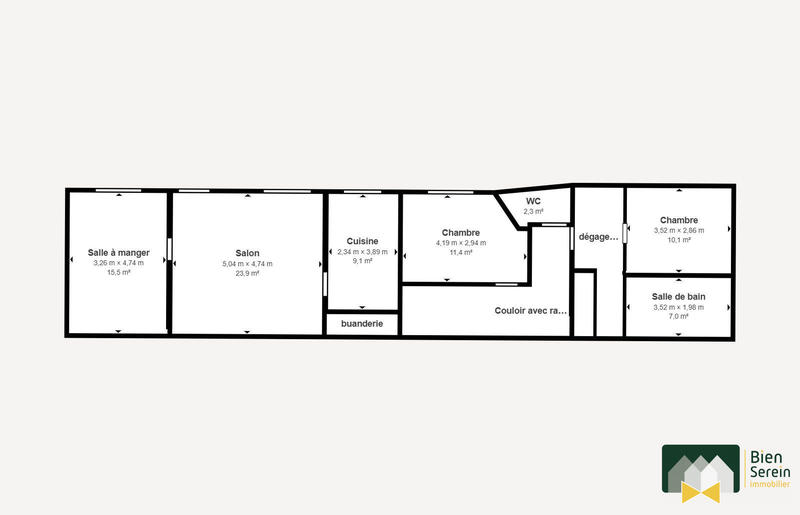 Maison traditionnelle - 103 m² - 4 pièces