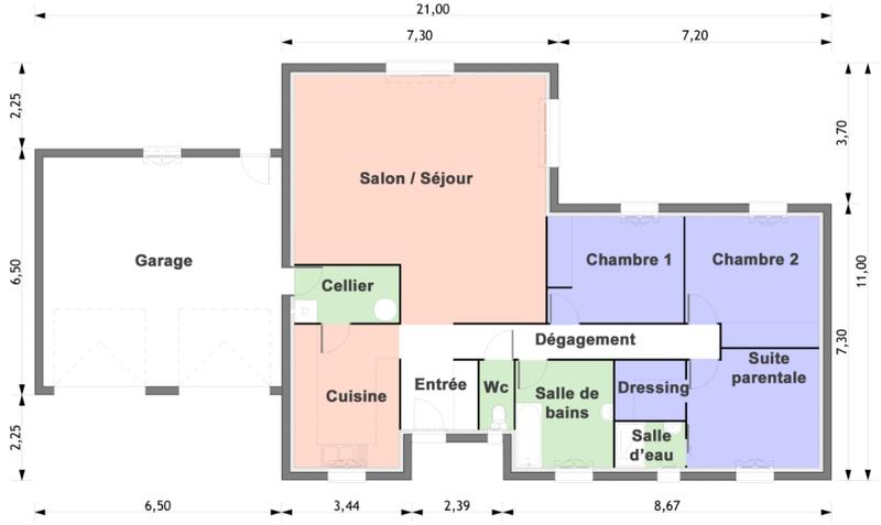Maison - 111 m² - 5 pièces