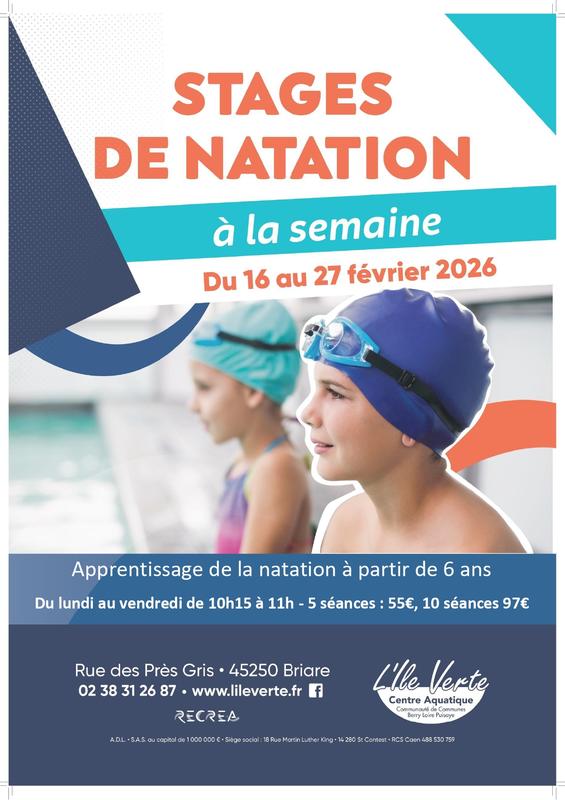 Stages de natation à la semaine