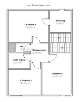 Duplex - 84 m² - 4 pièces