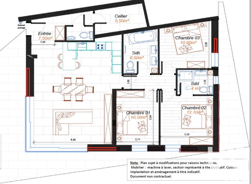 Appartement - 97 m² - 4 pièces