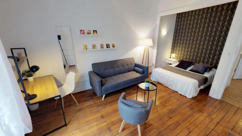 Chambre - 19 m² - 3 pièces