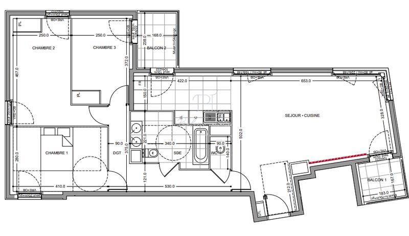 Appartement - 87 m² - 4 pièces