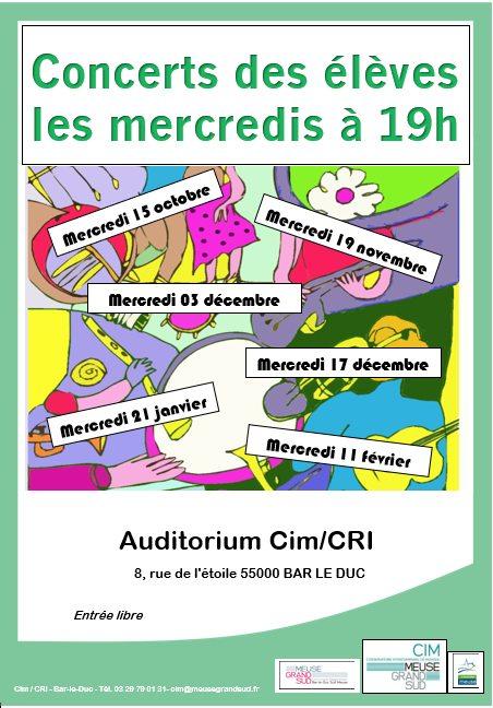 Concerts des élèves du Cim