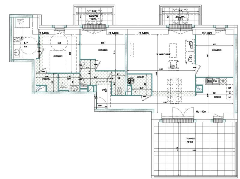Appartement - 108 m² - 4 pièces
