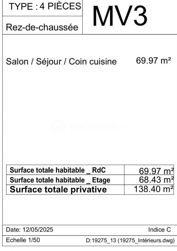 Maison - 138 m² - 4 pièces