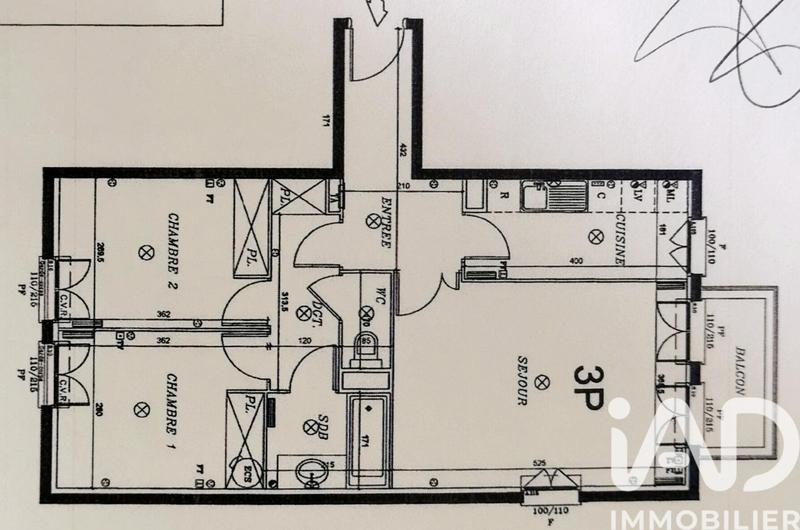 Appartement - 62 m² - 3 pièces