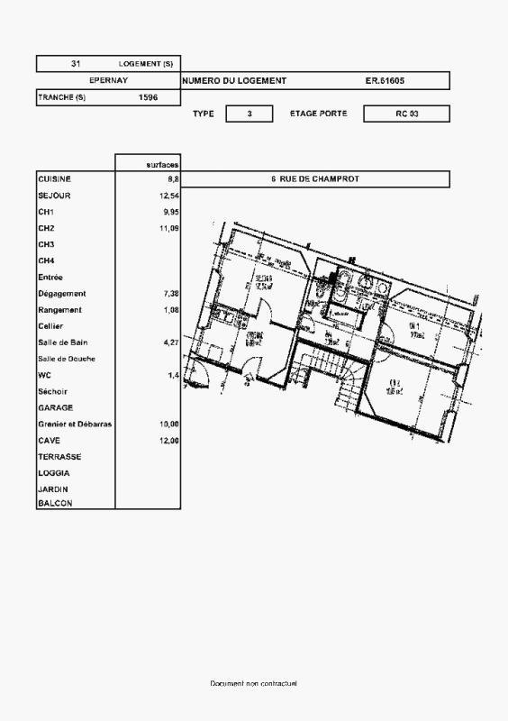 Appartement - 56 m² - 3 pièces