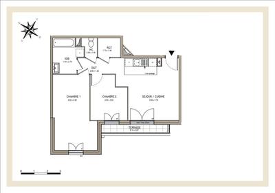 Appartement - 56 m² - 3 pièces