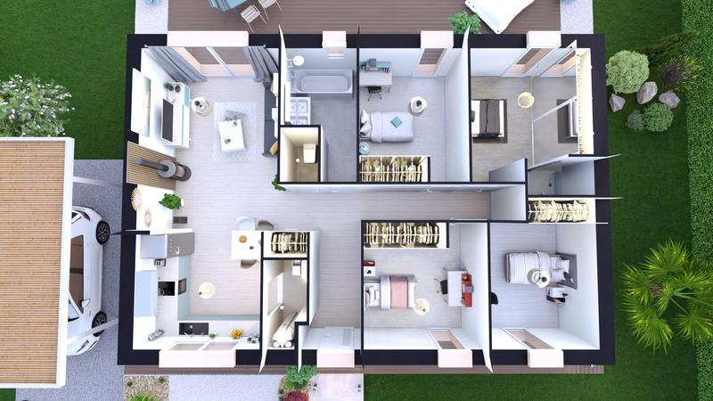 Maison - 85 m² - 5 pièces